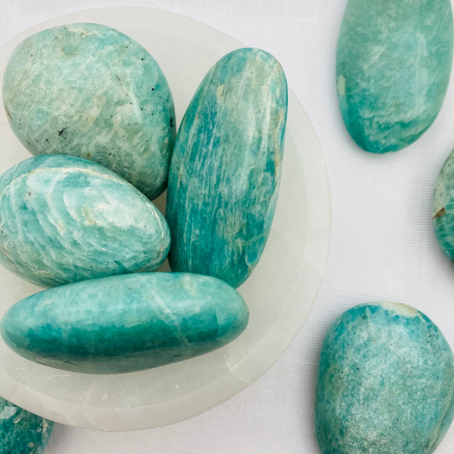 Amazonite palm stone