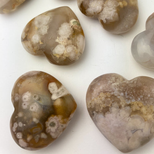 Flower agate heart palm