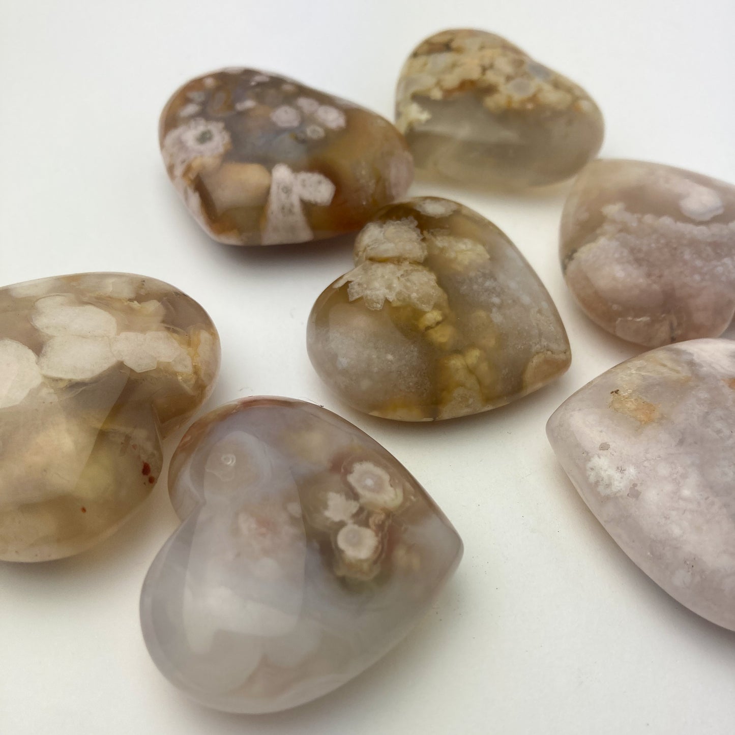 Flower agate heart palm