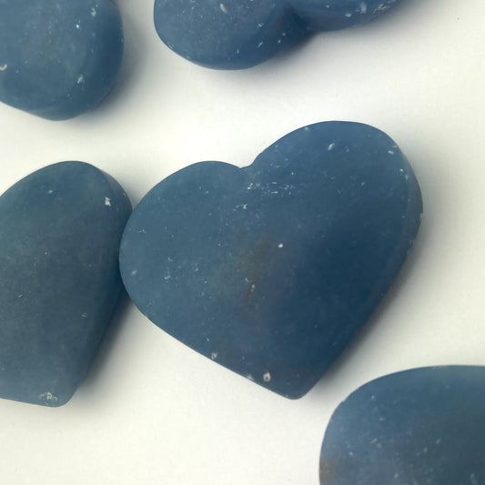 Angelite heart palm