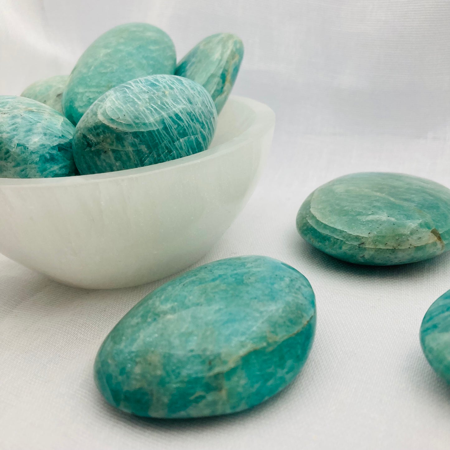 Amazonite palm stone