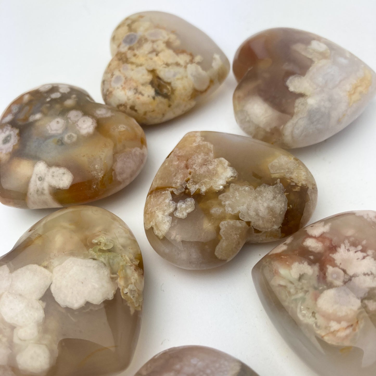 Flower agate heart palm